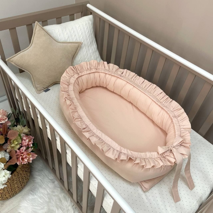 Baby nest co-sleeping cu volanase – crem